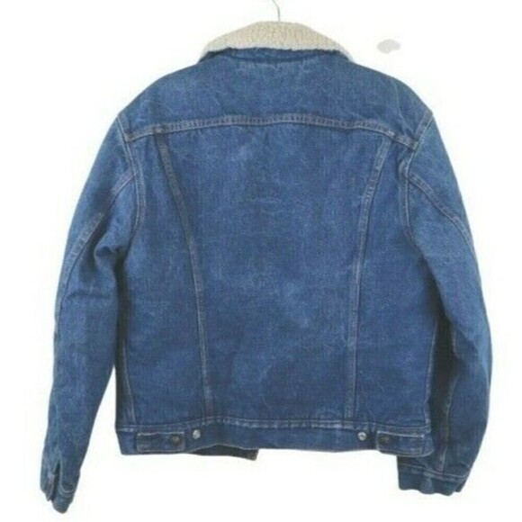 Levi’s San Fransisco Vintage Unisex Size XL Denim Sherpa Trucker Jean Jacket USA - Picture 14 of 16